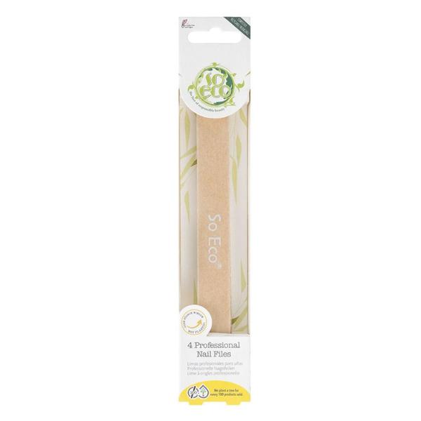 Set 4 Pile Ecologice Profesionale pentru Unghii - So Eco 4 Professional Nail Files, 1 set