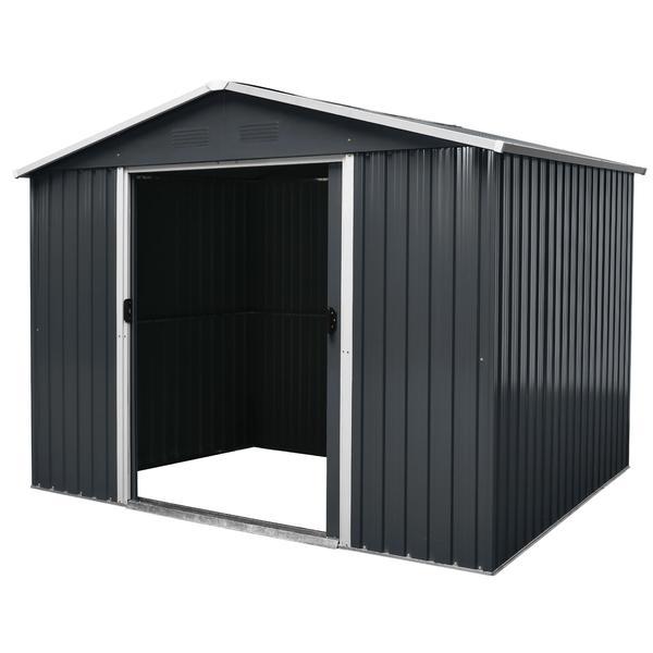 Magazie de gradina depozitare XL - 196 x 258 x 196 cm antracit / SD-X68
