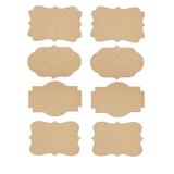 Set 40 Etichete autoadezive, maro, de scris cu markerul, diverse forme, 4x8 cm