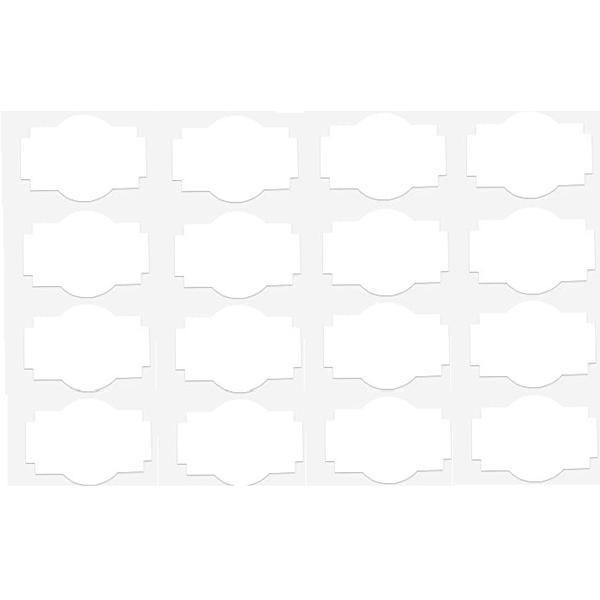 Set 40 Etichete autoadezive, albe, de scris cu markerul, model 3, 3.5x6cm