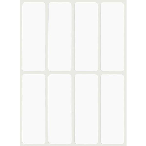 Set 40 Etichete autoadezive, albe, de scris cu markerul, 2.5 x 7.5 cm