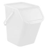 Cos reciclare gunoi Bini, pentru uz general, alb, 25 L