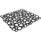 Covoras protectie chiuveta, patrat, negru, 29x29 cm