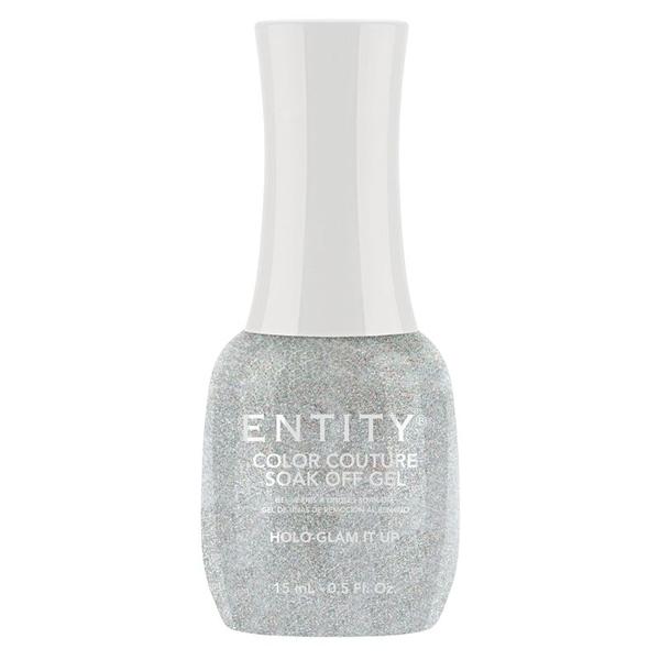 Gel Pigmentat pentru Unghii - Entity Color Couture Soak Off Gel, nuanta &quot;Holo-Glam It Up&quot;, 15 ml
