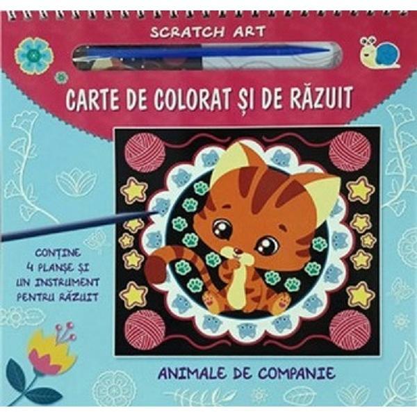Carte de colorat si de razuit. Animale de companie, editura Prut