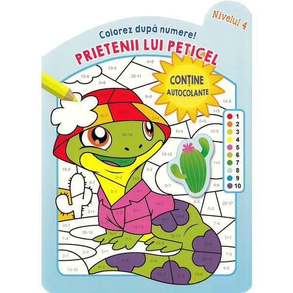 Colorez dupa numere! Prietenii lui Peticel. Nivelul 4, editura Prut
