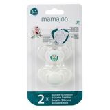 Set Suzete cu Design Ortodontic din Silicon - Mamajoo Bufnita/Alb, 6 m+, 2 buc