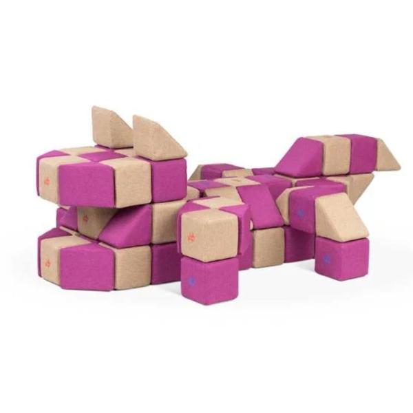 Cuburi Magnetice JollyHeap Basic - 100 blocuri 2 forme