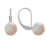 Cercei Argint Clasici si Pietre Semipretioase Naturale de Cuart Roz de 10 mm, Kaskadda