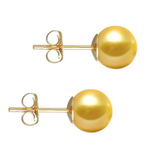 Cercei Akoya Gold din Perle Naturale Rare, Akoya si Aur de 14 karate, Kaskadda