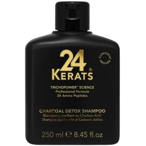 Sampon Profesional cu pH Izoepidermal - Charcoal Detox Shampoo 24 Kerats, 250 ml