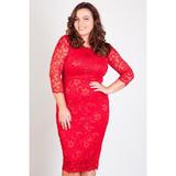 Rochie de ocazie, LL Fancy,Rosu, Marimea 7XL/54 RO