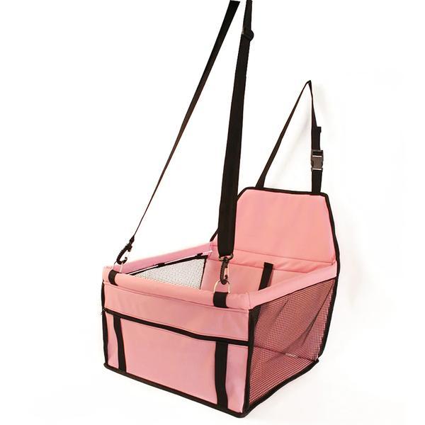 Protectie scaun auto, tip cosulet, scaun transportare caini mici/catei, pisici sau alte animale de companie -ROZ