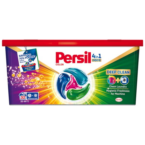 Detergent Capsule pentru Rufe Colorate - Persil Disc Color 4 in 1 Deep Clean, 32 buc