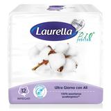 Absorbante de Zi cu Aripioare din Bumbac Organic- Laurella BIO Cotton, 3 picaturi, 12 buc