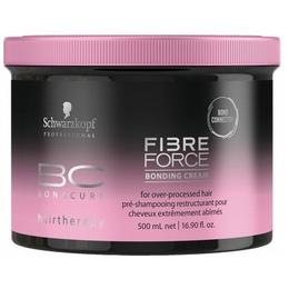 Crema tratament pentru par foarte deteriorat - schwarzkopf bc bonacure fibre force bonding cream, 500ml