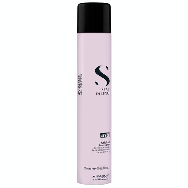 Spray Fixativ cu Fixare Puternica - Alfaparf Milano Semi di Lino Style & Care, 500 ml