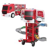 Set de joaca Parcare etajata pentru Copii „Statie de Pompieri” si Camion