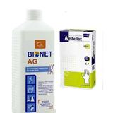 Pachet - Dezinfectant instrumentar Bionet AG 1 litru + Manusi Ambulex latex masura S