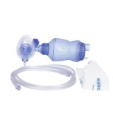 Balon de resuscitare din PVC pentru nou-nascuti Prima, de unica folosinta, tub oxigen 200cm, masca oxigen nr.1, sac rezervor capacitate 280ml