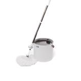 Set mop rotativ Pro Clean N11 PLUS cu galeata centrifuga 7.5L functie spalare si uscare + 2 rezerve din microfibra incluse