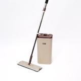 Set mop plat Pro Clean Z9 PLUS cu galeata 7.5L functie spalare uscare + 2 rezerve din microfibra incluse