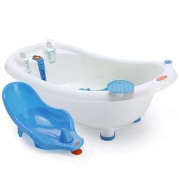 Cadita ergonomica cu reductor detasabil si termometru little mom blue