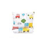 Lenjerie patut 120x60 cm, 3 piese bumbac 100% model Masinute colorate