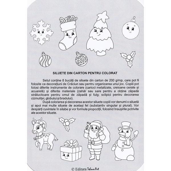 Siluete din carton pentru colorat. Iarna, editura Tehno-art