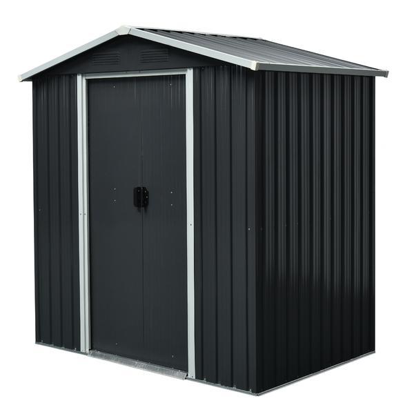 Magazie de gradina depozitare LL - 2,5m³ - 131 x 194 x 184 cm antracit / SD-YX56-154