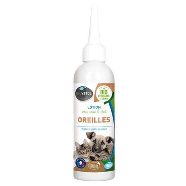 Lotiune Auriculara Bio pentru Catei si Pisici - Biovetol Lotion Oreilles pour Chien&Chat, 125 ml