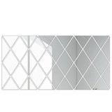 Oglinzi acrilice decorative Diamant autoadezive suprafata acoperita 50x100cm - 32 piese/set