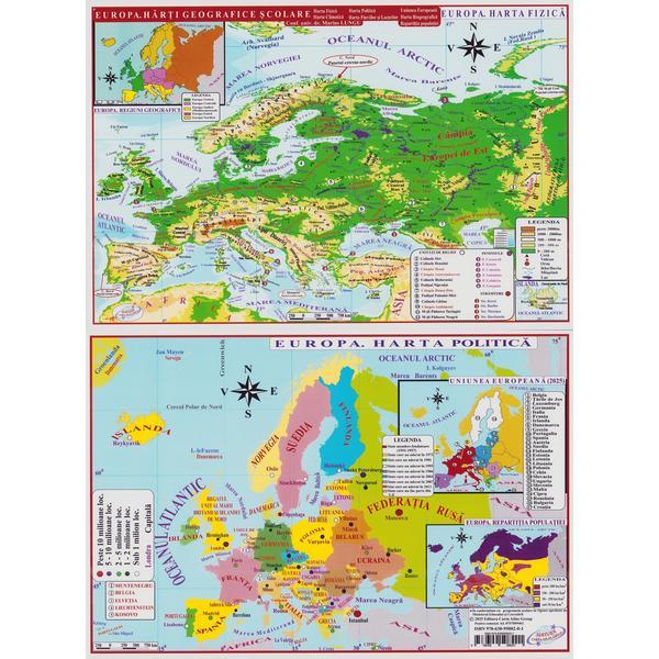 Harta Europa. Pliata, editura Carta Atlas