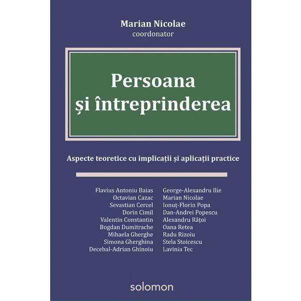 Persoana si intreprinderea - Marian Nicolae, editura Solomon