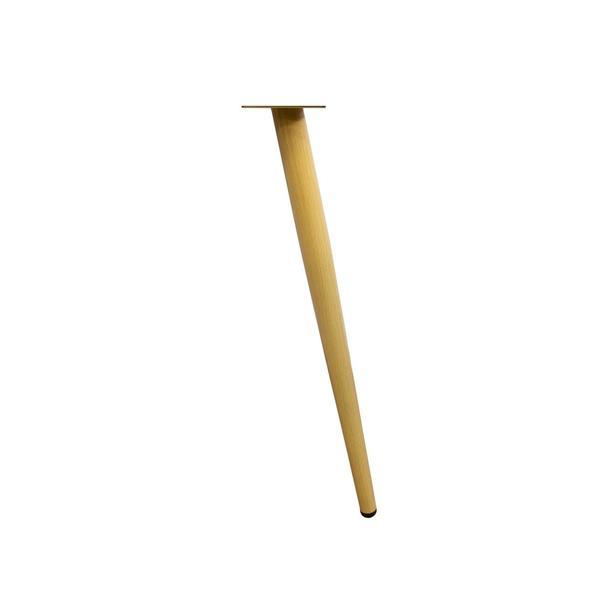 Picior metalic pentru mobilier si canapele model Amir, H=250 mm, finisaj fag