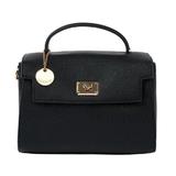 Mini-Geanta City Neagra cu Geometrie