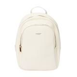 Rucsac cu Buzunare Multiple Imitatie Piele Alba