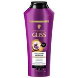 Sampon cu Cofeina si Peptide pentru Par Fragil - Schwarzkopf Gliss Full Hair Wonder Fullness Shampoo for Fragile, Weak Hair, 400 ml