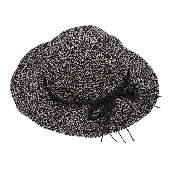 Palarie Malvina Paie Neagra Bucket-Hat
