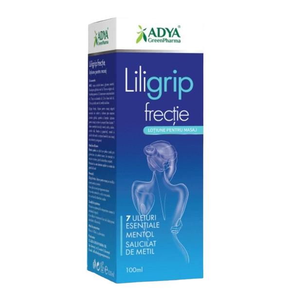 Lotiune pentru Masaj - Adya Green Pharma LiliGrip Frectie, 100 ml
