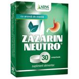 Supliment Alimentar pentru Arsuri Gastrice, cu Aroma de Menta - Adya Green Pharma Zazarin Neutro, 30 comprimate masticabile