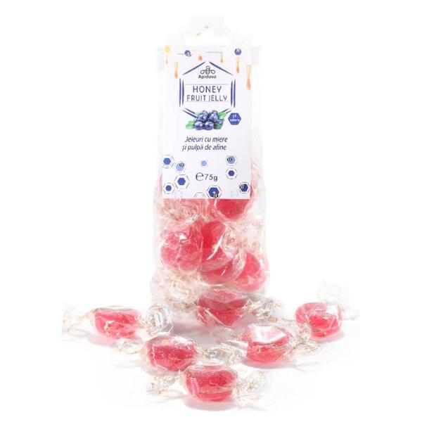 Jeleuri cu Miere si Pulpa de Afine -  Apidava Honey Fruit Jelly, 75 g