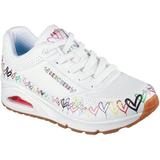 Pantofi sport femei Skechers Uno - Love All Aroun 177917-WMLT, 38, Alb