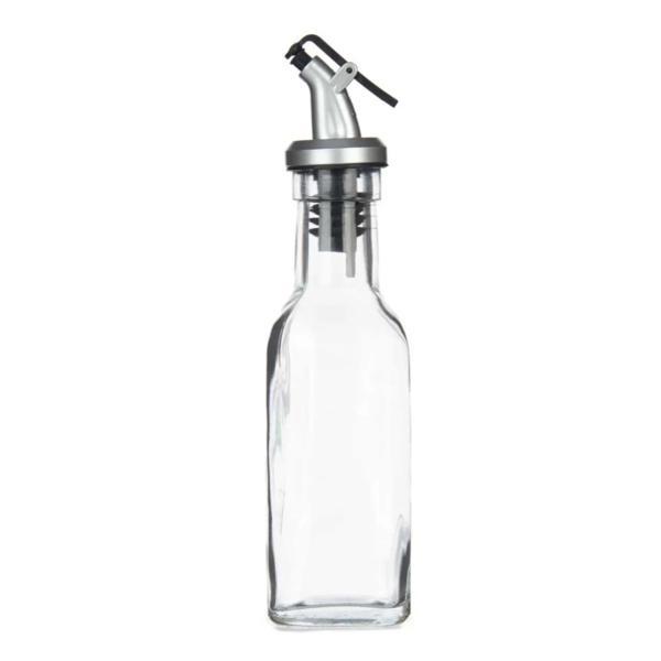 Recipient din sticla pentru ulei cu dop dozator, 180 ml