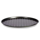 Tava rotunda pentru copt pizza, gri, 33 x 33 x 1 cm