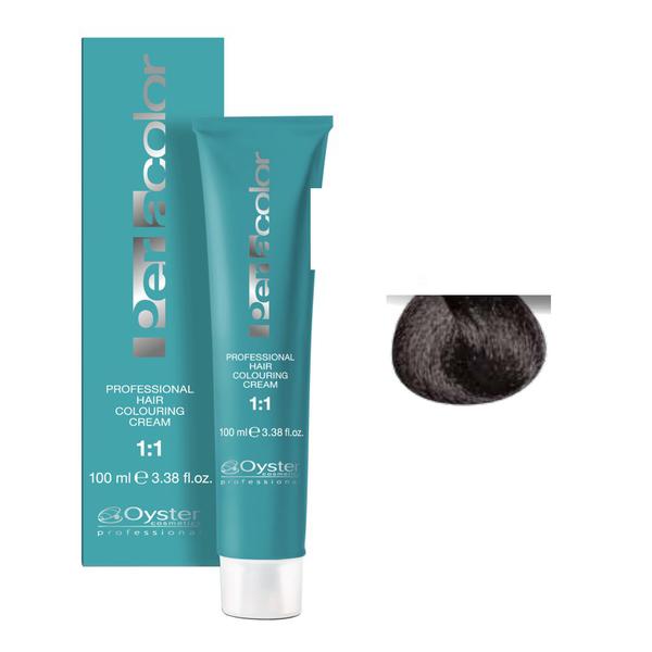 Vopsea Permanenta - Oyster Cosmetics Perlacolor Professional Hair Coloring Cream nuanta 4/8 Castano Tabacco