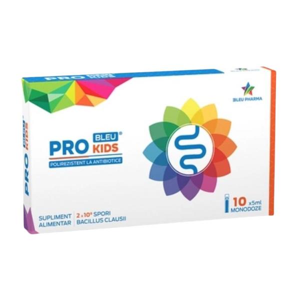 Supliment Alimentar ProBleu Kids - Bleu Pharma, 10 fiole x 5 ml