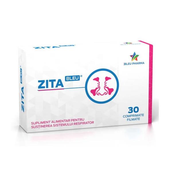 Supliment Alimentar ZitaBleu - Bleu Pharma, 30 comprimate filmate