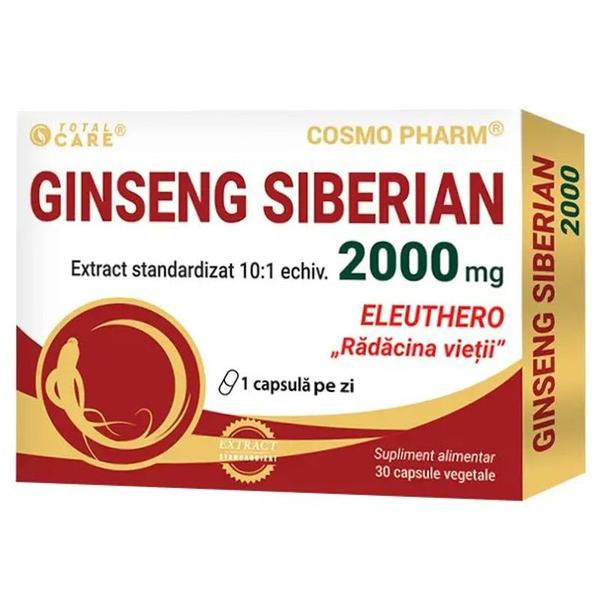 Supliment Alimentar Ginseng Siberian 2000mg - Cosmo Pharm Premium, 30 capsule vegetale