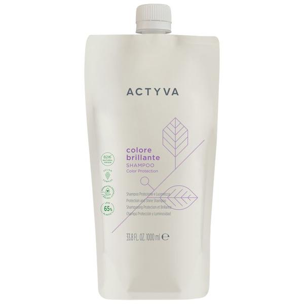 Sampon pentru Par Vopsit - Kemon Actyva Colore Brillante Shampoo Pouch Bag, varianta 2025, 1000 ml